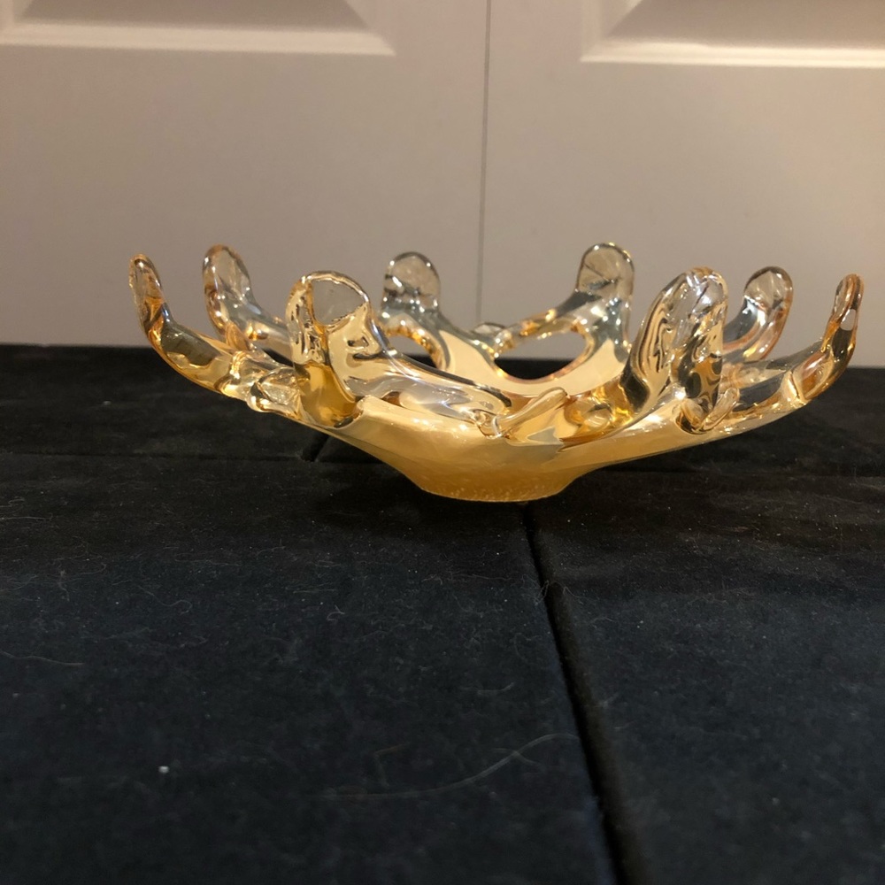Murano Glass bowl or dish in an iridescent amber - Picture 5 of 10